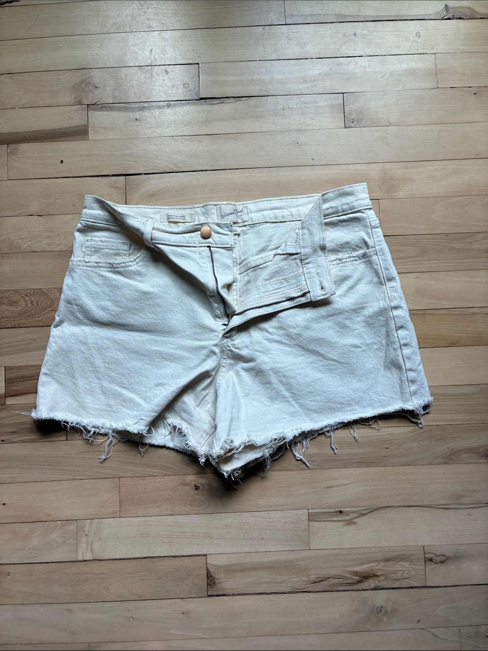 Universal Thread Cream Cutoff Denim Shorts